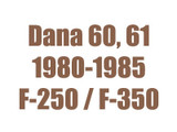 1980-1985 F250 & F350 Dana 60, 61 Rear Axle